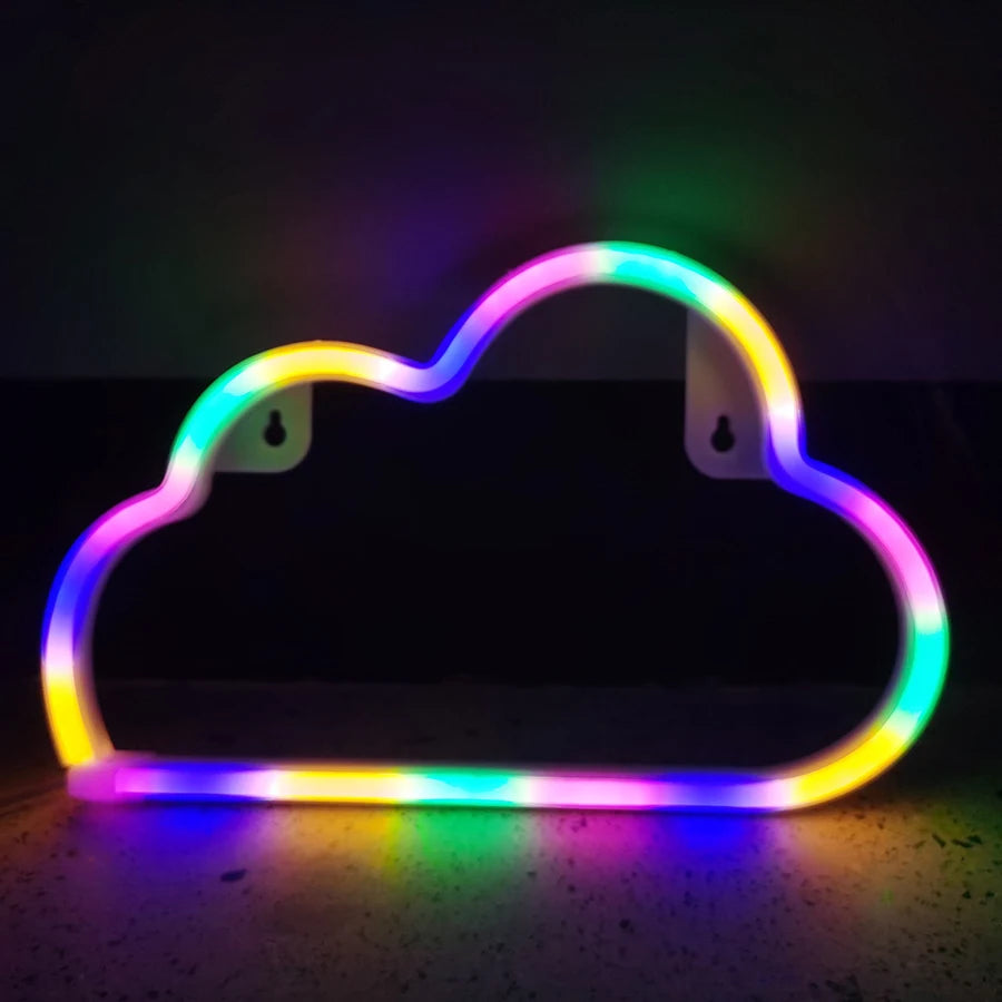 Cloud Sign Neon Light - Colorful - VITALS Demo Store