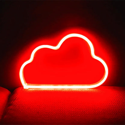 Cloud Sign Neon Light - Red - VITALS Demo Store