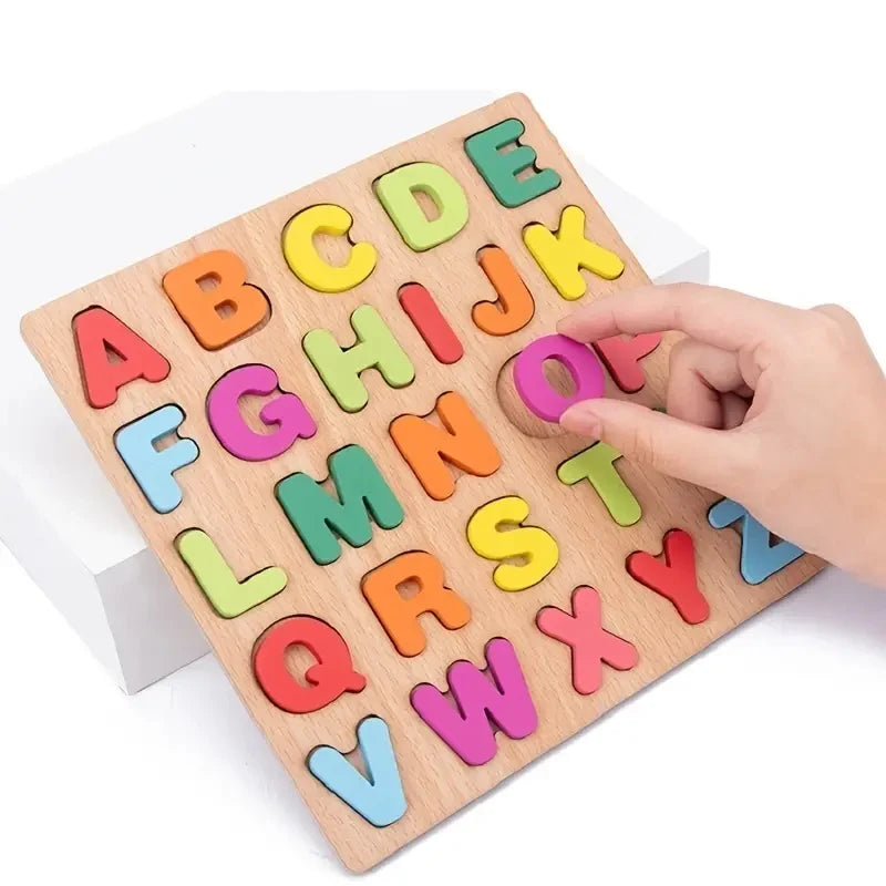 Colorful Alphabet Number Wooden Puzzles - VITALS Demo Store