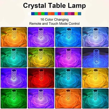 Rechargeable 16 Colors RGB Rose LED Night Light - VITALS Demo Store